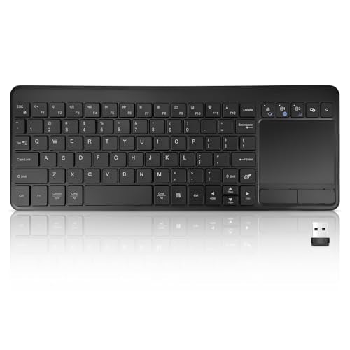 INFINMIND Wireless Bluetooth Touchpad Keyboard with 3-Device(1*USB,2*BT) Portable Computer Keyboard for Laptop,Tablet,Mac,Windows,Android,Chrome OS