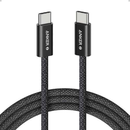 Anker Zolo USB C to USB C Cable, 240W Fast Charging Cable (6 ft, Black) | Braided and Dirt-Free, Slim Connector, for iPhone 17 Series, MacBook, and More - color: Black, size: 6ft