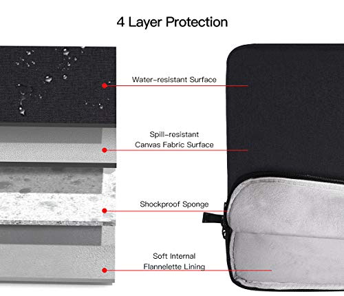 14 Inch Laptop Sleeve Case for Dell Latitude/Inspiron, HP ASUS Lenovo Chromebook/Stream/ASUS Vivobook/Lenovo IdeaPad Computer Sleeve Bag, Black - color: Black, size: 14 Inch