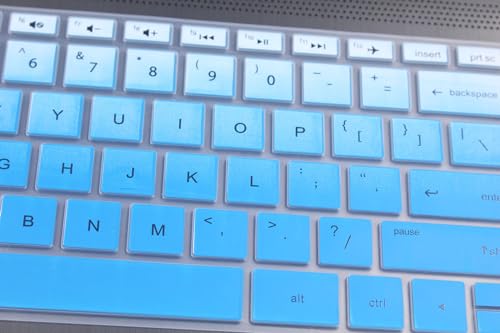 Keyboard Skin Compatible with HP Pavilion x360 14" Touch-Screen Laptop 14M-BA/BF/BW/CD/DH Series 14-DH2075NR, HP 14" 14-BA/BF/CM/CF/CE/BW/FQ/DQ/DK/DH/DS/DG/DF Series Laptop (Gradient Blue) - color: Gradient Blue