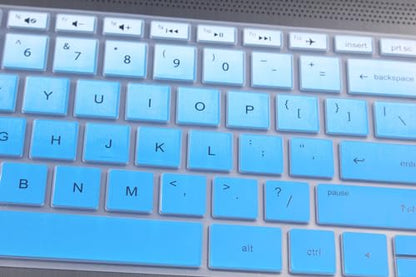 Keyboard Skin Compatible with HP Pavilion x360 14" Touch-Screen Laptop 14M-BA/BF/BW/CD/DH Series 14-DH2075NR, HP 14" 14-BA/BF/CM/CF/CE/BW/FQ/DQ/DK/DH/DS/DG/DF Series Laptop (Gradient Blue) - color: Gradient Blue
