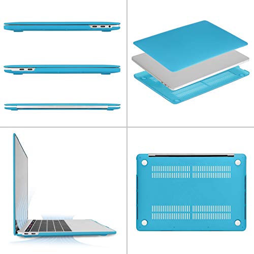MOSISO Compatible with MacBook Pro 13 inch Case M2 M1, Aqua Blue | Plastic Hard Shell Case Cover 2026-2016A2338 A2251 A2289 A2159 A1989 A1708 A1706 with/without Touch Bar - color: Aqua Blue