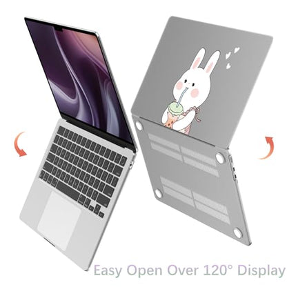 Compatible with MacBook Pro 13 inch Case Cute Kawaii Bunny | M2 2025, 2024-2016 A2338 M1 A2251 A2289 A2159 A1989 A1708 A1706 | Protective Hard Shell Matte Cover for Mac Pro 13 - color: Bunny A, size: MacBook Pro 13 inch