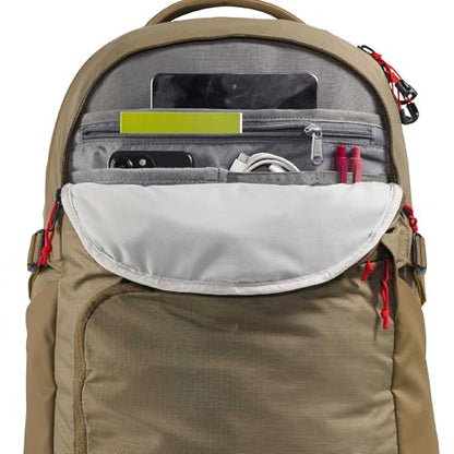 The North Face Router Everyday Laptop Backpack - Daypack, Water Repellent, Laptop Sleeve, Reflective Details, Cedar/Lava Red, One Size - color: Cedar/Lava Red, size: One Size