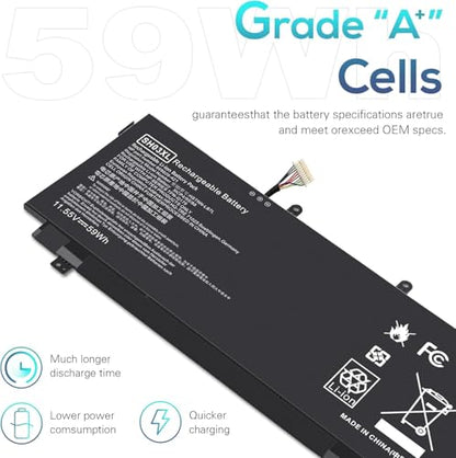 TREE.NB SH03 SH03XL SH03057XL Battery for HP Spectre x360 13 w023dx 13-w0XX 13-W013DX Spare 859026-421 859356-855 TPN-Q178 - size: 10.43x4.33x0.15inch SH03XL