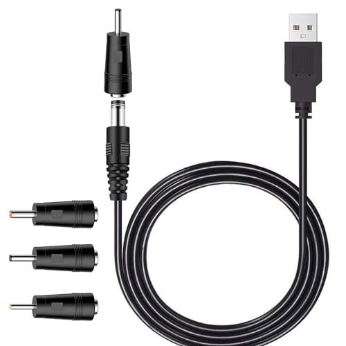 Moon lamp Charger Cord, USB to DC Plug Charging Cord Power Cord Compatible for LOGROTATE/Mydethun/BRIGHTWORLD LED 3D Moon Lamp