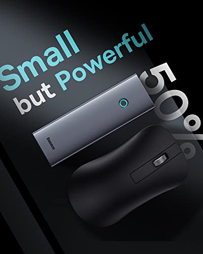 Docking Station Dual Monitor, Baseus 7 in 1 Laptop Docking Station 3 Monitors, USB C HUB with 4K HDMI, VGA, 100W PD, 3 USB for iPhone 15/MacBook/Dell/HP - size: 6 in 1