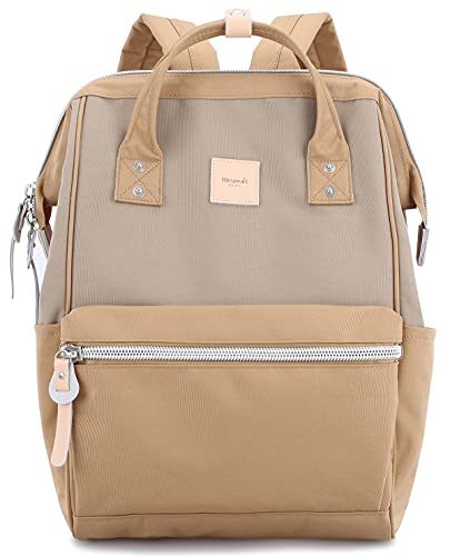 Himawari Laptop Backpack for Women & Men - Travel Backpack With USB Charging Port, Water Resistant, College & Business Bag - color: 1881-camel/Khaki, size: Standard