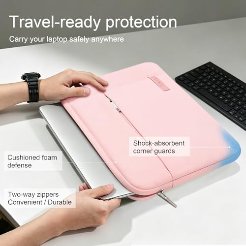 Lacdo 13 inch Laptop Sleeve Case for 13 inch MacBook Air M5 A3449 (2026), M4 A3240 2025, M3 A3113, M2 A2681, M1 A2337 | 13" MacBook Neo A18 Pro A3404 (2026) | iPad Air/Pro 13 M5 Computer Bag, Pink - color: Pink, size: New MacBook Air/Neo/Pro 13 Inch