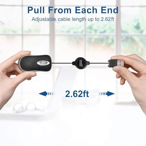 EEEKit Ultra Compact 3-Button USB Mouse, Black, 3 x 1.57 x 0.98 in - color: Black