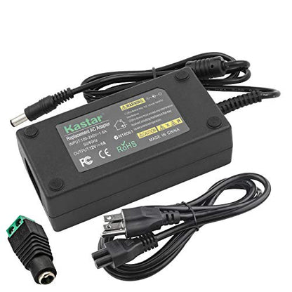 Kastar AC Adapter, Power Supply 12V 6A 72W, Tip Size 5.5 * 2.5mm for LCD Monitor, LCD TV, 5050 3528 5630 LED Strip Light, Tape Light, Rope Light, Wireless Router, ADSL Cats, Security Camera