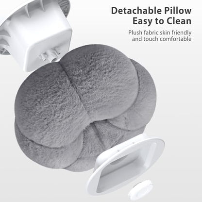 CreaDream Pumpkin Tablet Pillow Stand, Adjustable Pillow Stand for Lap Bed | Detachable Snack Bowl, Fits 4.7"-13" Kindle, Tablets, iPad, Soft Plush Fabric, for Reading and Relaxation on Bed, Couch, Grey - color: Grey
