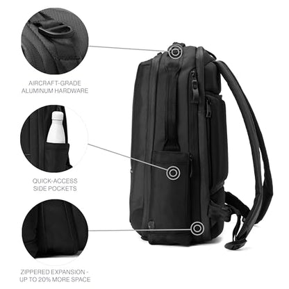 Travelpro Altitude Slim Expandable Travel Laptop Backpack 20-24L, 16 Inch - color: Jet Black