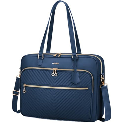 Laptop Bag Case for Women Men Tote Bag Briefcase Compatible with MacBook/Dell/HP/Acer/ASUS, Waterproof Shoulder Carrying Briefcase, Blue, 17-17.3 Inch - color: Blue, size: 17.3 inch