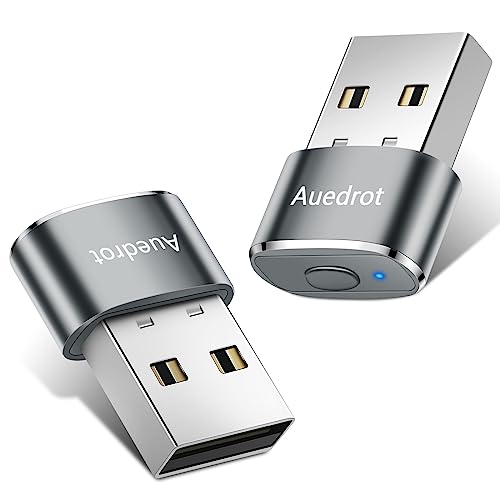 AUEDROT Mouse Jiggler Undetectable Metal USB Mouse Mover with Switch Button, Automatic Mini Mouse Shaker with 2 Jiggle Modes, Plug and Play, Keep Computer/Laptop Awake, Gray, 2 PCS - color: Gray, style: 2 PCS
