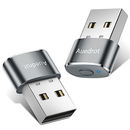 AUEDROT Mouse Jiggler Undetectable Metal USB Mouse Mover with Switch Button, Automatic Mini Mouse Shaker with 2 Jiggle Modes, Plug and Play, Keep Computer/Laptop Awake, Gray, 2 PCS - color: Gray, style: 2 PCS