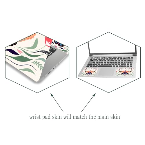 Laptop Skin Sticker Decal,12" 13" 13.3" 14" 15" 15.4" 15.6 inch Laptop Vinyl Skin Sticker Cover Art Protector Notebook PC (2 Wrist Pad Skins Included), Waterproof Removable, Butterfly Birds - color: Butterfly Birds