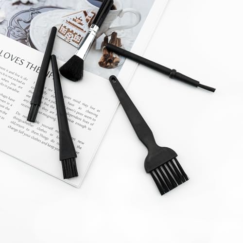 5 PCS Mini Keyboard Cleaning Brushes Kit, PP Handle Nylon Anti Static Electronic Dust Cleaning Brush for Computer Keyboard Motherboard Camera Small Space