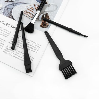 5 PCS Mini Keyboard Cleaning Brushes Kit, PP Handle Nylon Anti Static Electronic Dust Cleaning Brush for Computer Keyboard Motherboard Camera Small Space