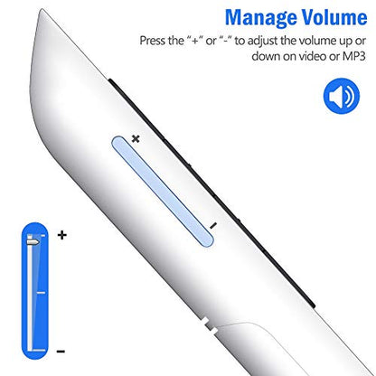 White Wireless Presenter, Volume Control Presentation Clicker, RF 2.4GHz PowerPoint Clicker Presentation Remote Control Slide Clicker Advancer - color: White