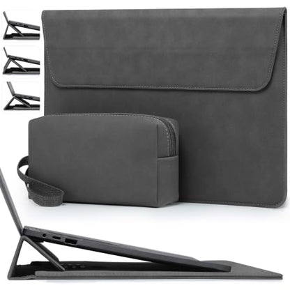 HYZUO 13.3-14 Inch Laptop Case Sleeve with Adjustable Stand, Space Gray | for MacBook Pro 14 M5/M4/M3/M2/M1 Pro/Max A3426 A3427 2026-2021, MacBook Air/Pro 13.3, 13.8-13.5 Surface Laptop - color: Space Gray, size: 13.3-14 Inch