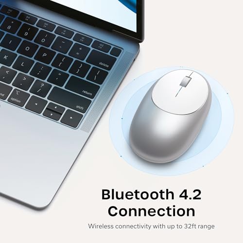 Satechi M1 Wireless Bluetooth Mouse, USB-C Rechargeable, Compact & Portable, for MacBook Air/Pro/Neo, iPad Air/Pro, iPad mini, Mac mini, iMac & Windows - Silver - color: Silver