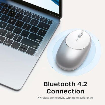 Satechi M1 Wireless Bluetooth Mouse, USB-C Rechargeable, Compact & Portable, for MacBook Air/Pro/Neo, iPad Air/Pro, iPad mini, Mac mini, iMac & Windows - Silver - color: Silver