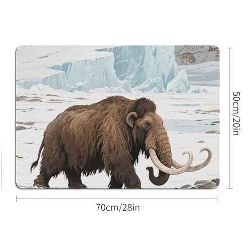 Desk Pad Mat Mammoth Print Non-Slip Desk Mats Desk Protector for Office Home Lap Desk Laptop and Desktop Gift for The Holidays