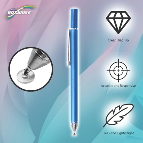 BoxWave Stylus Pen Compatible with Microsoft Surface Laptop 7 (13.8 in) - FineTouch Capacitive Stylus, Super Precise Stylus Pen - Lunar Blue