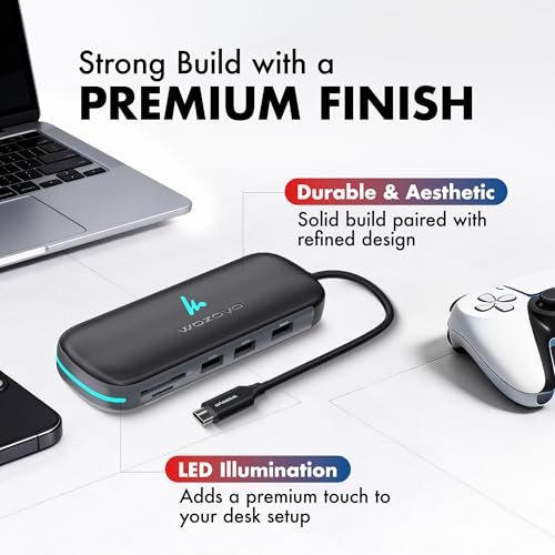 Type C 9 in 1 Wozoyo Docking Station with 2XUSB 5Gbps, 2X4K HDMI, Gigabit Ethernet, SD & TF Card Reader, PD 100W, USB 2.0, USB-C Hub, Compatible with Thunderbolt 4, macOS, Windows, Android & iOS - style: 9-in-1