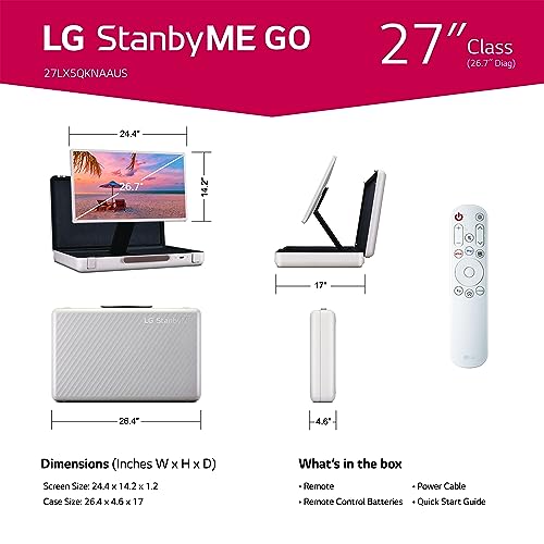 LG StandbyME Go 27" Full HD HDR Smart LED Portable Briefcase TV - style: StanbyMe Go