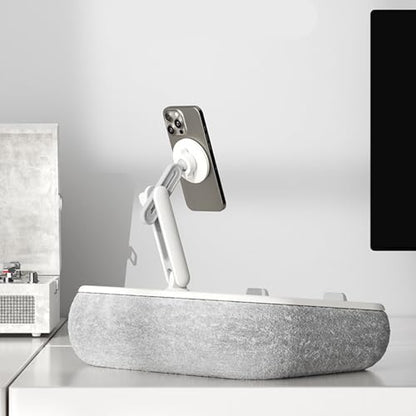 Tablet Pillow Stand,Pillow Stand Holder,Laptop Lap Desk with Mouse Pad,360° Rotating Clip Compatible with 4.7-13" Tablet/Phone,11-15" Laptop,Cup Attachment & Detachable 360° Stand Arm - color: apricot