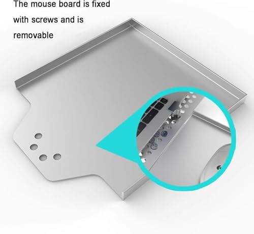 Laptop Wall Mount Holder, Adjustable Laptop Holder with Mouse Tray, Adjustable Articulating Arm, for Office, Workstation, Silver