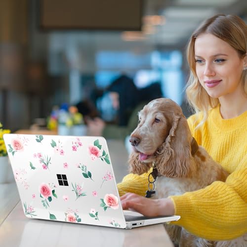 Batianda Case for Microsoft Surface Laptop 13 inch 2025 2026, Peach Rose | Fits Model 2095, Artistic Patterns Ultra-Slim Lightweight Scratch-Resistant Hard Shell with Professional Protection - color: Peach rose
