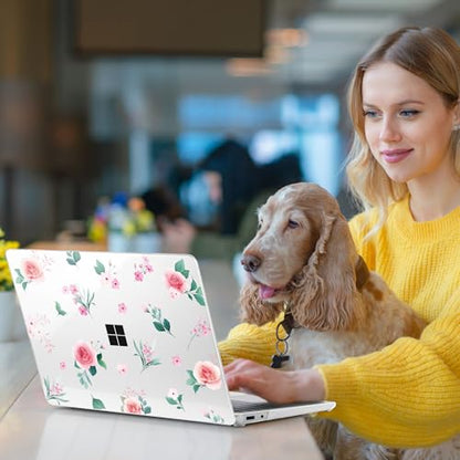 Batianda Case for Microsoft Surface Laptop 13 inch 2025 2026, Peach Rose | Fits Model 2095, Artistic Patterns Ultra-Slim Lightweight Scratch-Resistant Hard Shell with Professional Protection - color: Peach rose