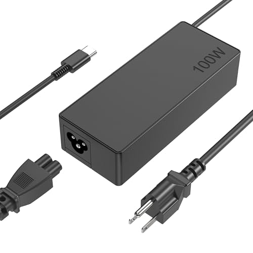 100W USB C Laptop Charger with 9FT Extra Long Cable, Fast Charging Power Adapter Compatible with MacBook Pro/Air, HP, Dell, Lenovo, Asus, Acer, Chromebook, Galaxy, Type C Universal Wall Charger Block