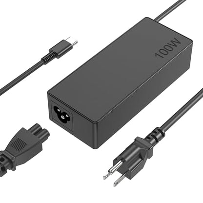 100W USB C Laptop Charger with 9FT Extra Long Cable, Fast Charging Power Adapter Compatible with MacBook Pro/Air, HP, Dell, Lenovo, Asus, Acer, Chromebook, Galaxy, Type C Universal Wall Charger Block