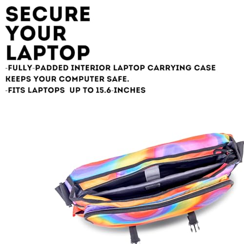 J World New York Thomas Laptop Messenger Bag for Women & Men. Kids Computer Bookbag - color: Heat