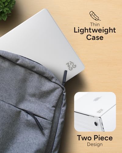 ZAGG MacBook Protection Macbook Pro 14-inch M4/M3/M2/M1 Case – Premium Two-Piece Hard-Shell Snap-on Cover with Rubberized Non-Slip Grips, Durable, Lightweight, Scratch-Resistant, Frosted Finish, Clear - color: Clear, size: MacBook Pro 14" M4/M3/M2/M1