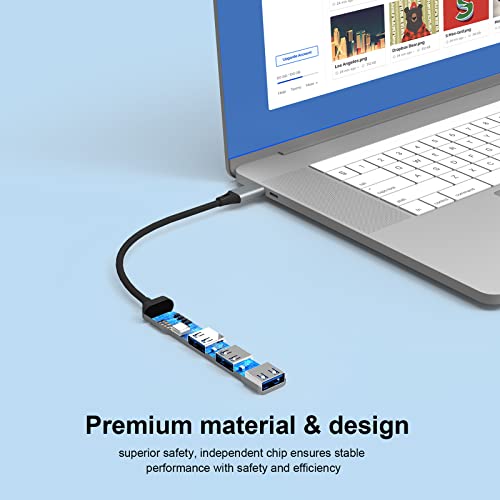 Lightning to USB Hub [Apple MFi Certified] 4-in-1 USB OTG Hub with 3 USB3.0 Port and Fast Charging Port for iPhone/iPad Compatible with Microphones/Flash Drive/Keyboard/Mouse/Sound Card