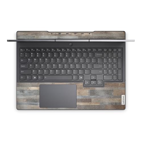 Glossy Glitter Laptop Skin Compatible with Lenovo Legion 5 Gaming Laptop (15IRX9) 2024 - Gray Wood - Premium 3M Vinyl Protective Wrap Decal Cover - Easy to Apply | Crafted in the USA - color: Gray Wood, size: Legion 5 Gaming (15IRX9) 2024 Full Cover Skin,