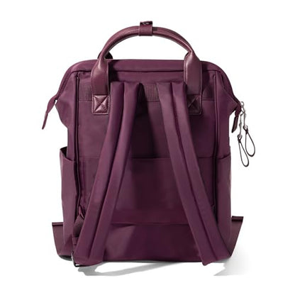 Baggallini Soho Backpack - Travel Laptop Backpack for Women - Lightweight Water-Resistant Luggage Bag, Mulberry - color: Mulberry