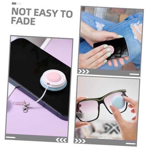 minkissy 6-Pack Macaron Color Screen Portable Lens Cleaners for Eyeglasses Camera and Screens Soft Microfiber Cleaning Cloths for Travel and Everyday Use
