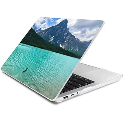 Batianda Case for 12.4" Microsoft Surface Laptop Go 3 2023 Release/Surface Laptop Go 2 (2022), Designed Clear Protective Plastic Hardshell & Keyboard Cover & Screen Protector, High Mountain - color: High mountain