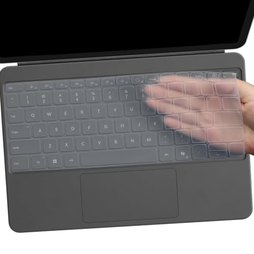 Keyboard Cover for Microsoft Surface Laptop 2025 Copilot+ PC 13" Snapdragon X Plus, Surface Pro 2-in-1Laptop/Tablet 2025 12" US Layout Protective Keyboard Skin-Clear - color: Clear