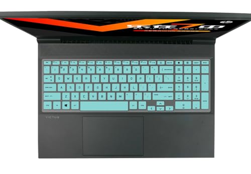 Keyboard Skin Cover Compatible for HP Victus 15.6" Gaming Laptop 15-fb0028nr 15-fa0025nr fa0031dx 15t-fa000 15z-fb000, HP Victus 16.1" 16z-e100 16t-d100 16-d1010nr 16-e1163nr 16-r000 16-r0097nr (Mint) - size: Compatible for HP Victus 16.1" 16-d