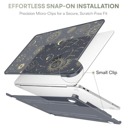 Compatible with MacBook Neo 13 inch (2026 Release A3404) (A18 Pro) with Liquid Retina Display, Printed Slim Protective Case with Screen Protector & Keybaord Cover, Constellations - color: Constellations
