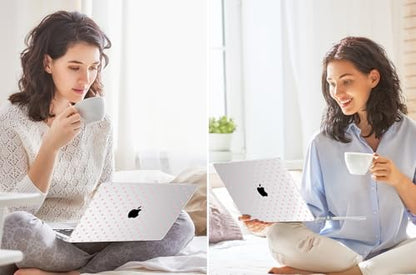 Tuiklol for 2026 2025 2024 2023 MacBook Air 15 inch Case Model M5 A3448 M4 A3241 M3 A3114 M2 A2941 Hard Shell Case for MacBook 15.3'' Cover, Spot-Pink - color: Spot-Pink
