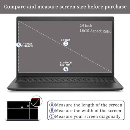 2 Pack 14" Laptop Tempered Glass Screen Protector for HP/Dell/Sony/Samsung/Lenovo/Acer/MSI/LG/Razer Blade and Other 14 inch Aspect Ratio 16:10 Laptop, 9H Hardness,HD Clear, Anti-Scratch - size: 14 inch 16:10
