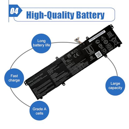 42Wh B31N1911 Battery Replacement for ASUS VivoBook Flip 14 TM420IA M413 M413DA TM420IA F413 K413 X413 Series Laptop C31N1911 0B200-03580000 0B200-03750000 B0B200-03580300 11.55V 3640mAh - size: 11.1*3.02*0.24 inch B31N1911